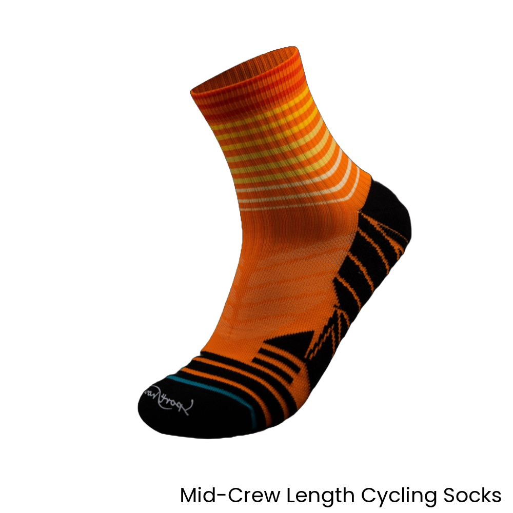 Mid-Crew Length Cycling Socks