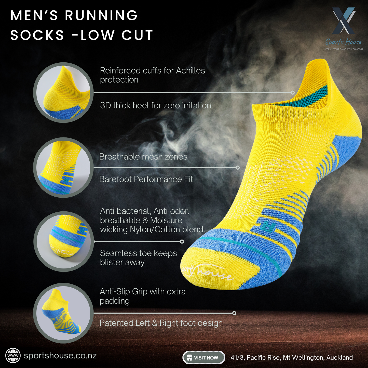 Men's Running Low Cut Socks