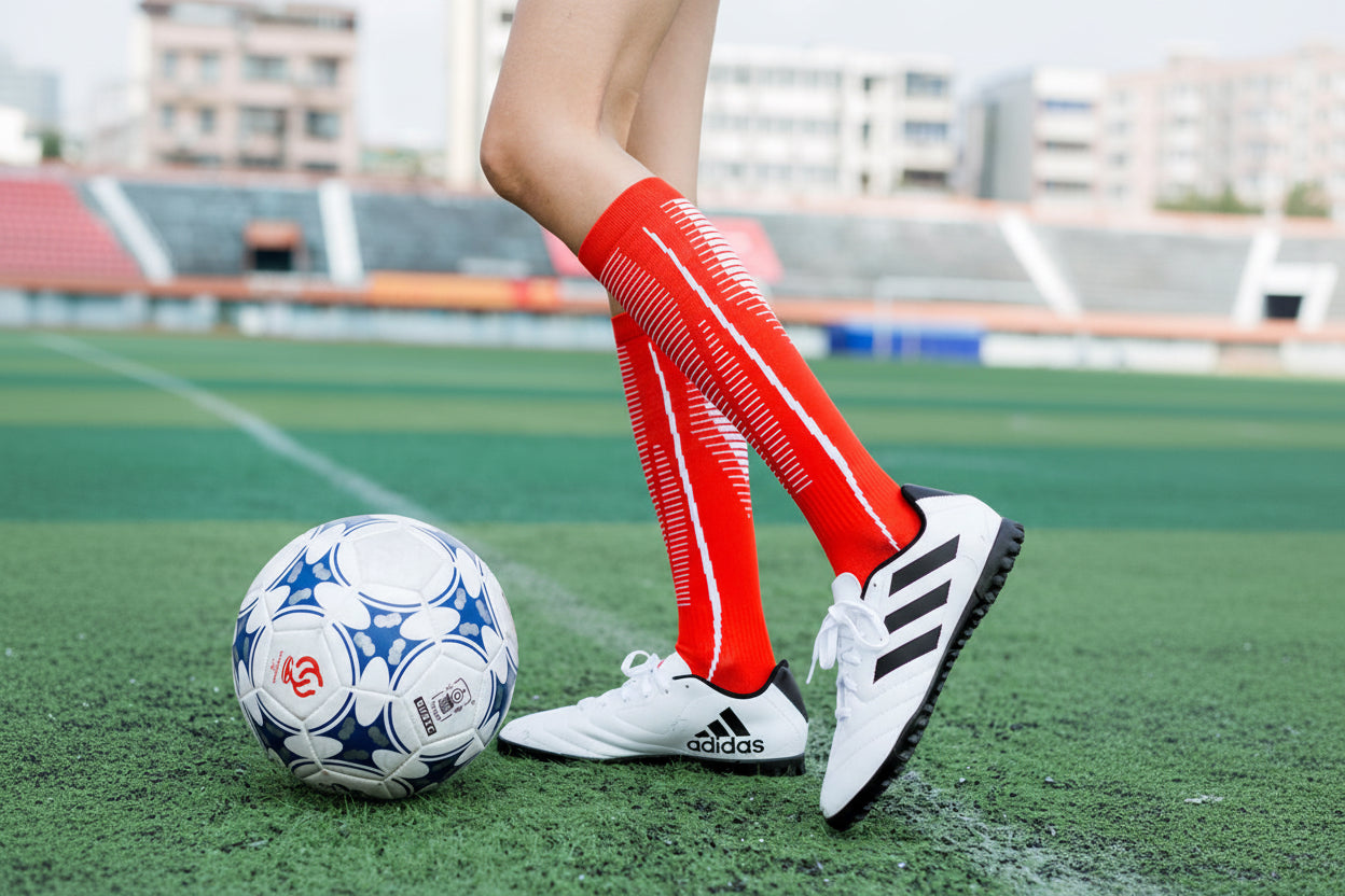 Sports house NZ women football socks NZ with anti slip grip 