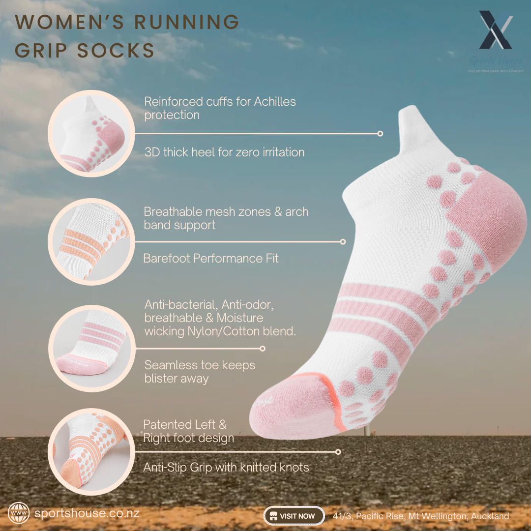 Anti slip women’s running socks designed for stability and performance