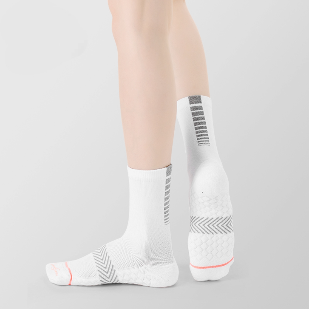 Women’s running socks with cushioned heel for shock absorption