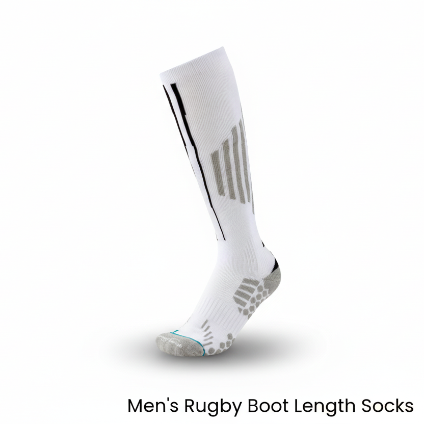 Men's rugby socks with padded compression and anti-blister design