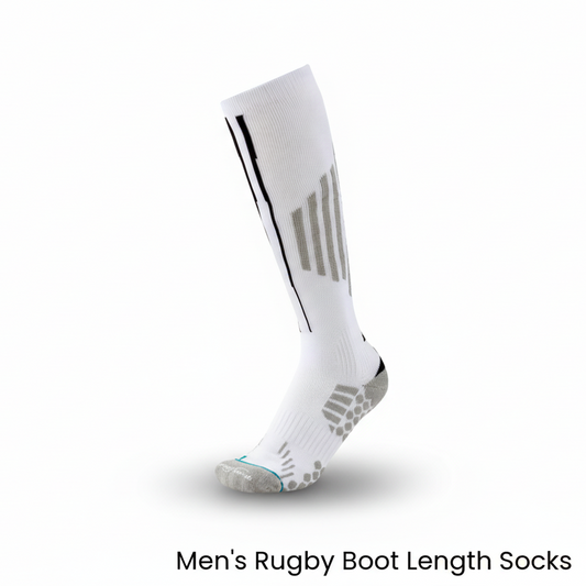 Men's rugby socks with padded compression and anti-blister design