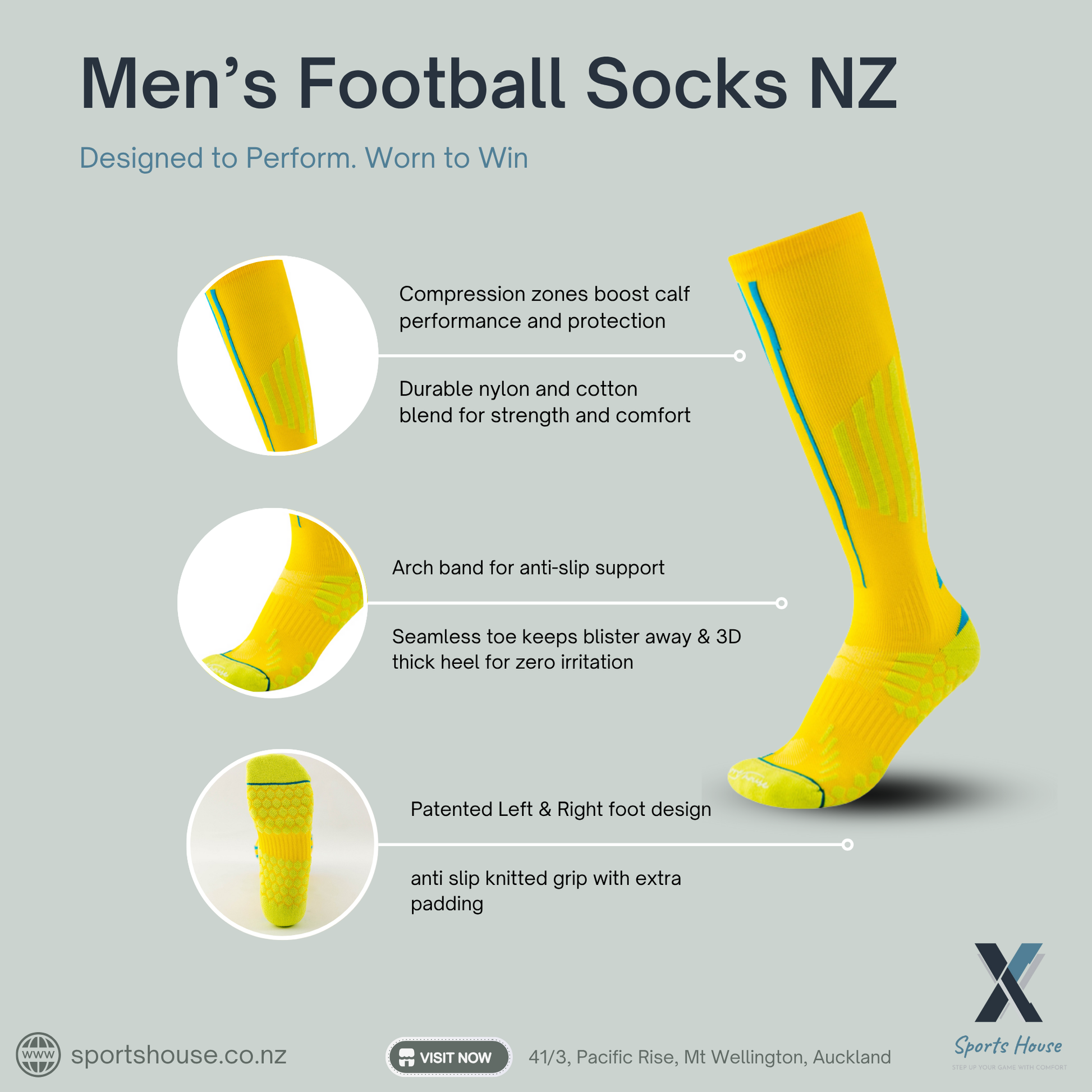 Men’s football boot socks worn inside soccer boots during training