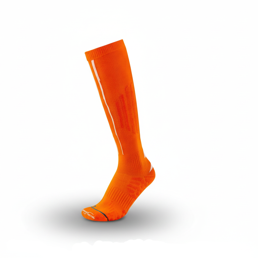 Close up breathable knit fabric men’s football socks