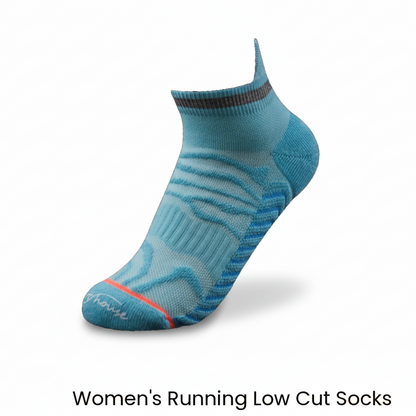 Performance low cut running socks with breathable mesh and arch support