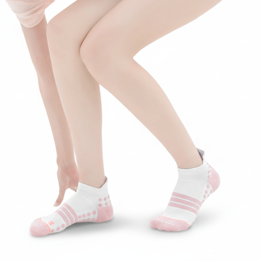 Women’s performance running grip socks with arch support and comfort