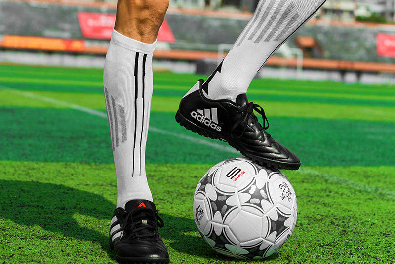 sports house NZ men football socks with calf protection padding